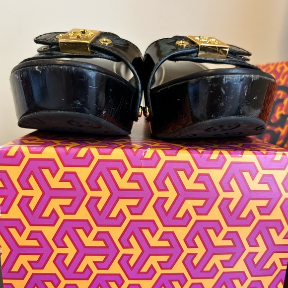 Tory Burch Size 7 Black Platform Slides - Picture 5 of 7